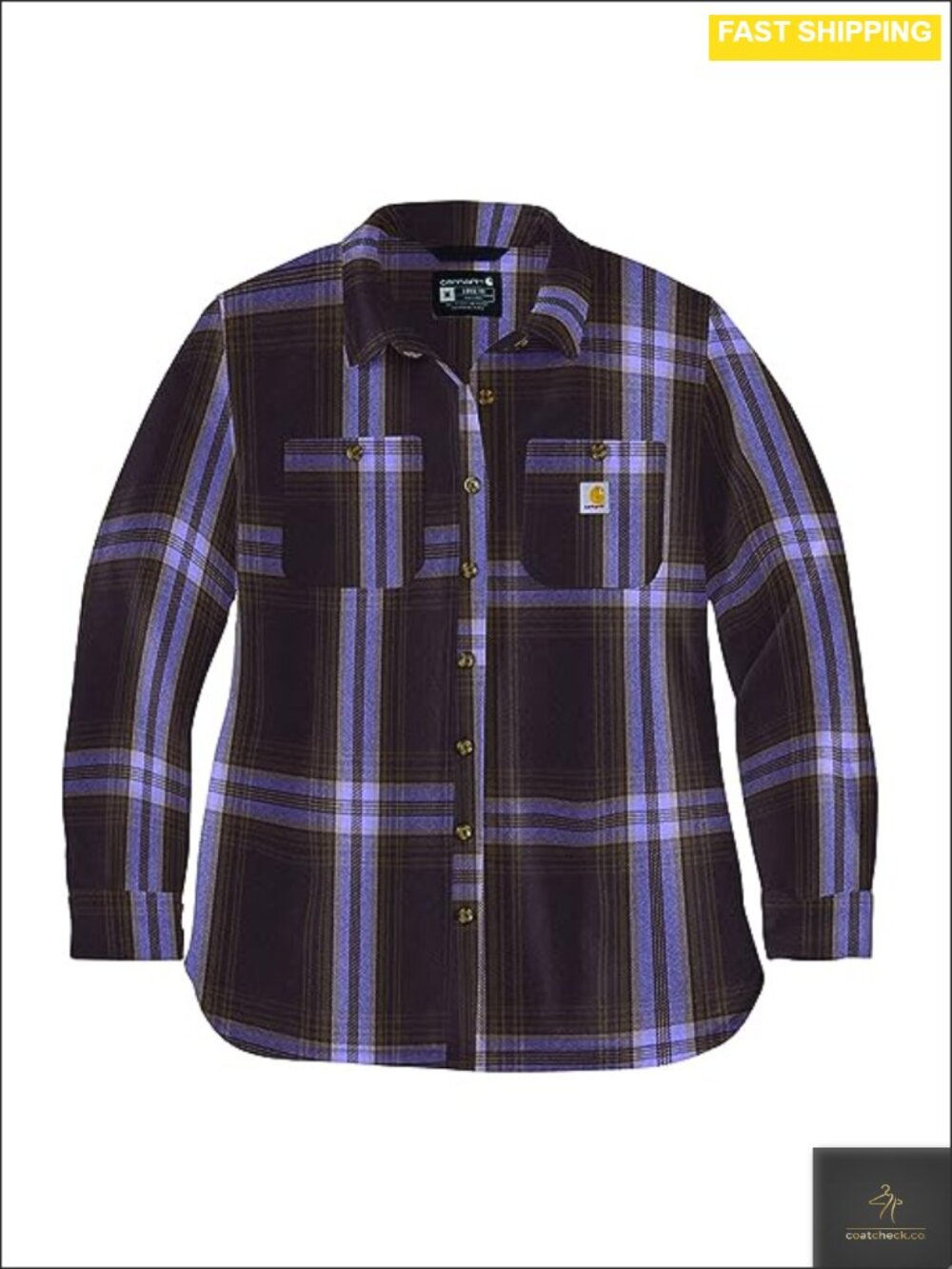 Carhartt Loose Fit Twill Shirt Jac Button Front Work Utility Top